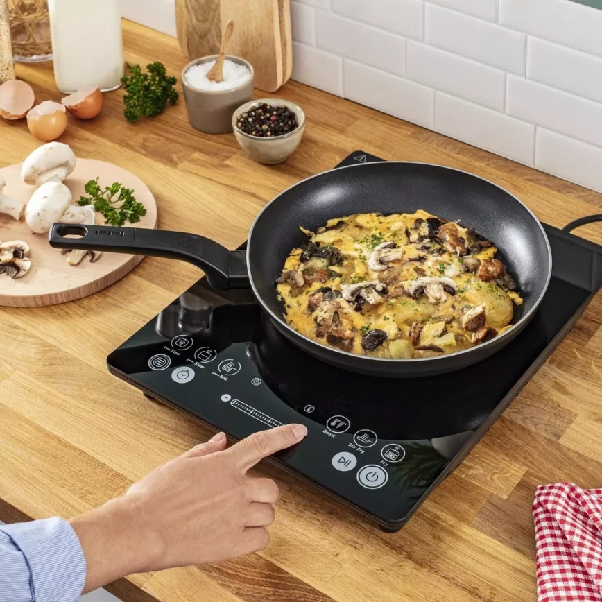 Tefal - Индукционен котлон EVERYDAY SLIM 2100W/230V черен