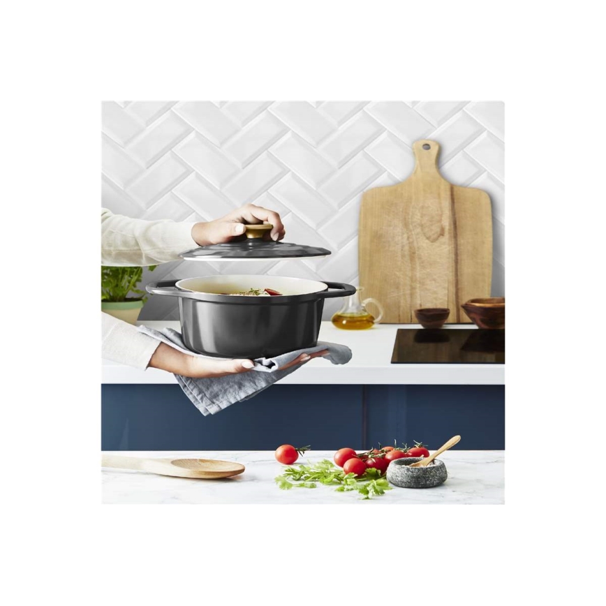 Tefal - Тенджера с капак AIR 20 см антрацит