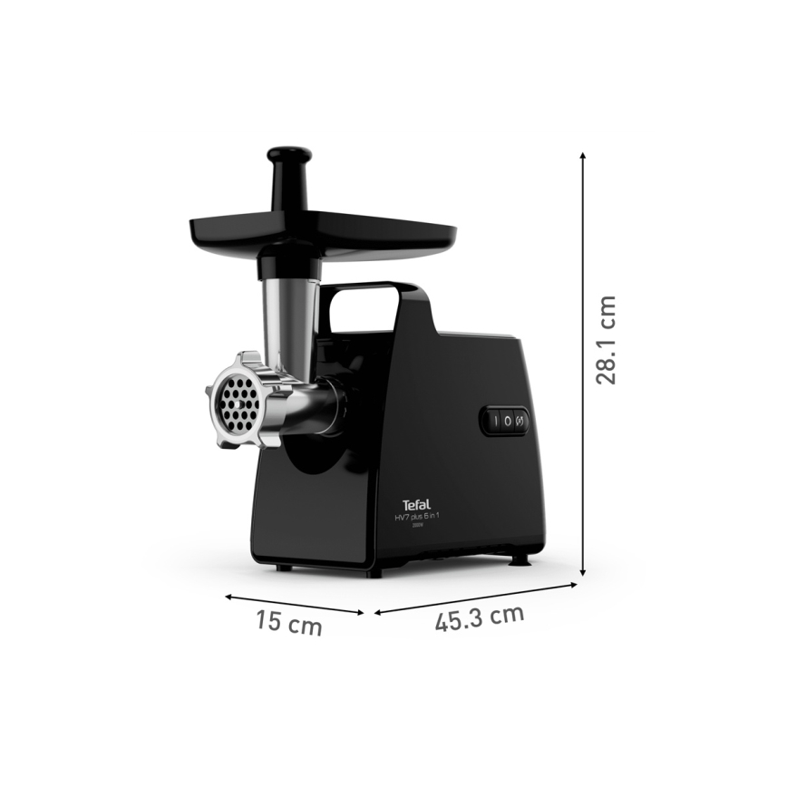 Tefal - Месомелачка 6в1 2000W/230V черен