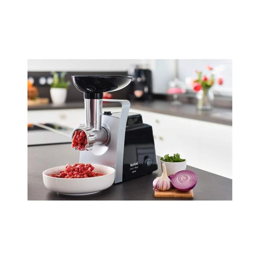 Tefal - Месомелачка 7в1 1400W/230V черен/сребрист