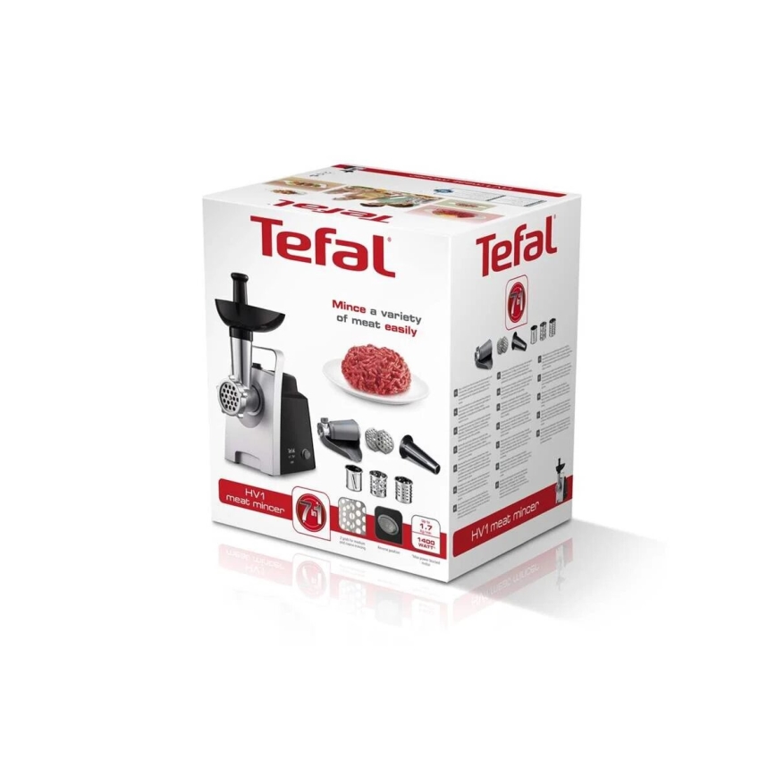 Tefal - Месомелачка 7в1 1400W/230V черен/сребрист
