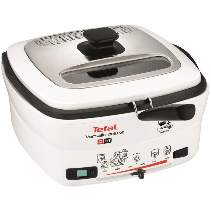 Tefal - Многофункционален deep fryer 9in1 VERSALIO DE LUXE 1600W/230V 2 l бял
