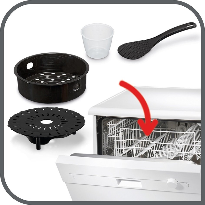 Tefal - Многофункционална електрическа тенджера под налягане ALL IN ONE POT 1100W/230V матов хром/черен