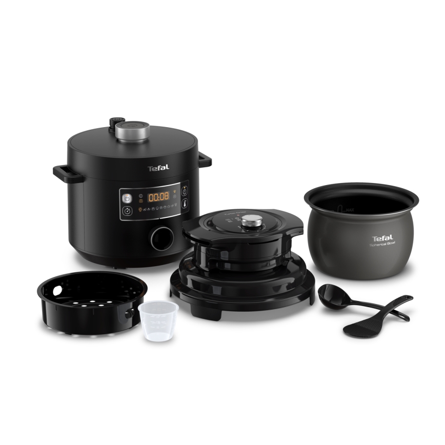 Tefal - Многофункционална електрическа скороварна 7,6 l 1200W/230V черна
