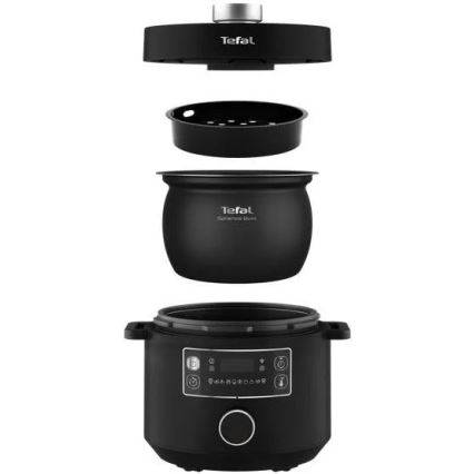 Tefal - Многофункционална електрическа тенджера TURBO CUISINE 4,8 l 1090W/230V черен