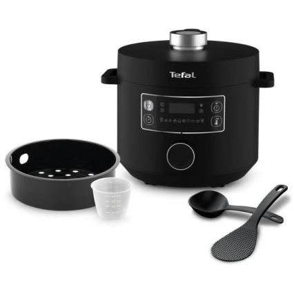 Tefal - Многофункционална електрическа тенджера TURBO CUISINE 4,8 l 1090W/230V черен
