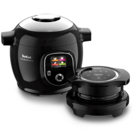 Tefal - Многофункционална електрическа скороварка с аксесоари 6 l 1600W/230V черна