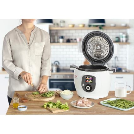 Tefal - Мултифункционална електрическа тенджера 6 l 1600W/230V бяла