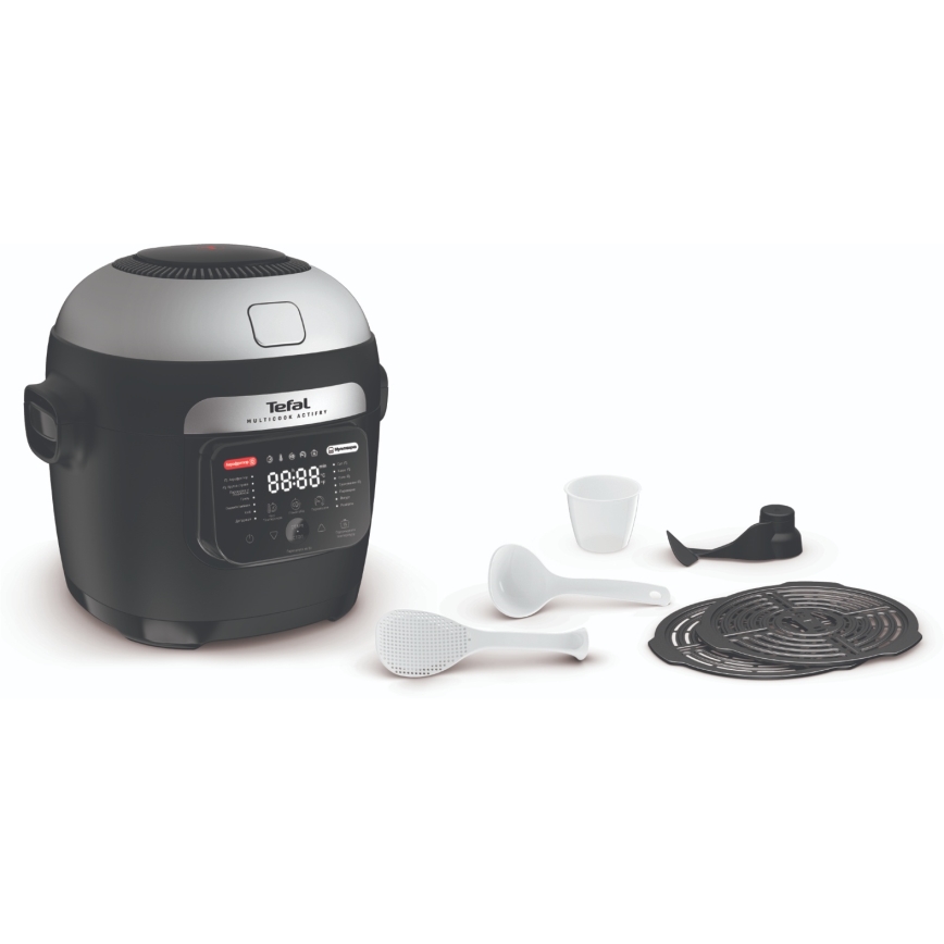 Tefal - Мултифункционална тенджера и фритюрник с горещ въздух 2 в 1 MULTICOOK ACTIFRY 1334W/230V 6 л