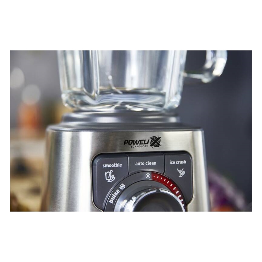 Tefal - Настолен блендер 2 l PERFECTMIX+ 1200W/230V матов хром/черен