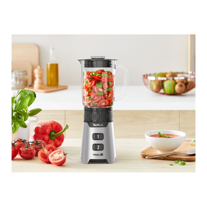 Tefal - Настолен блендер BLENDFORCE 400W/230V неръждаем/черен