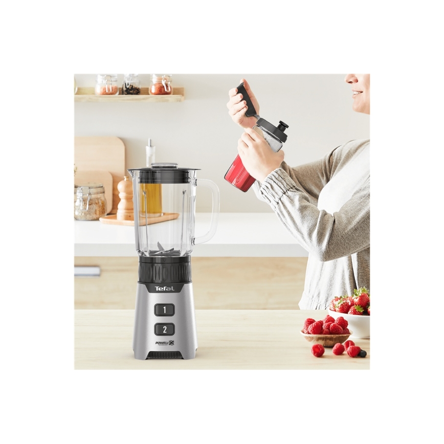 Tefal - Настолен блендер BLENDFORCE 400W/230V неръждаем/черен