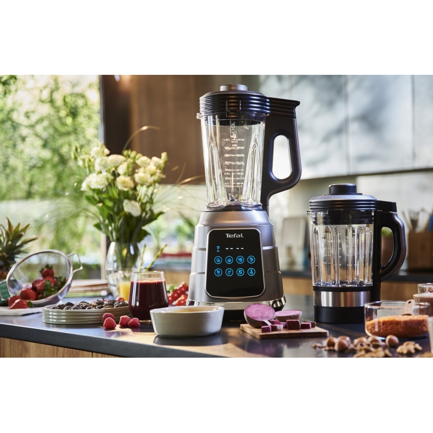 Tefal - Настолен блендер за готвене HIGH SPEED ULTRABLEND BOOST 1300W/230V сив