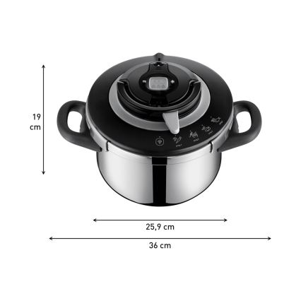 Tefal - Кухненски тенджера под налягане 4,5 л CLIPSO+ CHEF неръждаема стомана