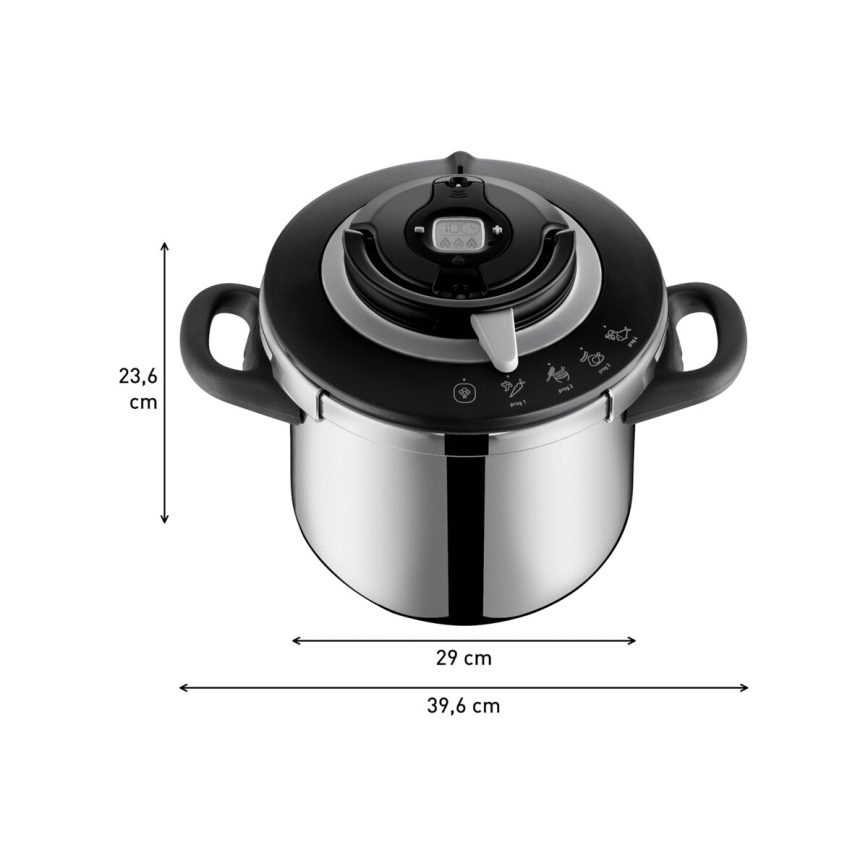 Tefal - Кухненски тенджера под налягане 8 л CLIPSO+ CHEF неръждаема стомана