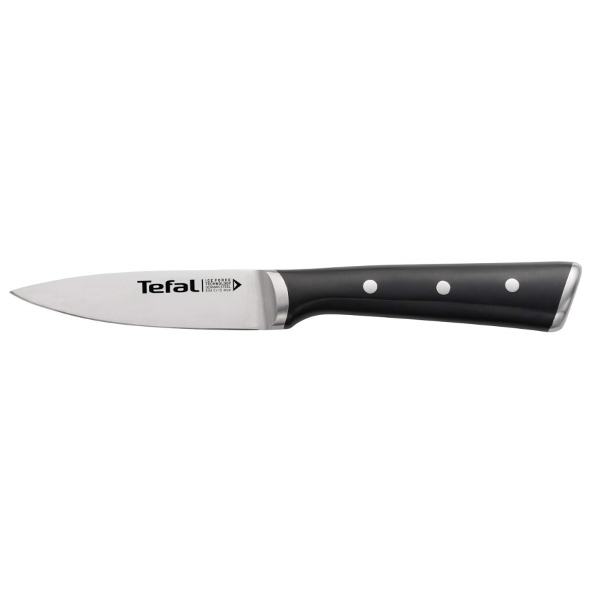 Tefal - Нож за рязане от неръждаема стомана ICE FORCE 9 см лъскав хром/черен