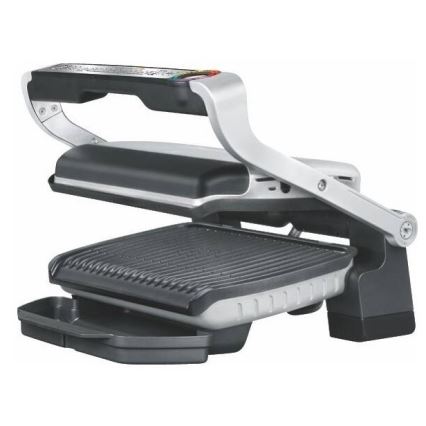 Tefal - Контактен грил OPTIGRILL+ INOX WAFFLES 2000W/230V черен/хром