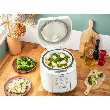 Tefal - Оризовар 8 в 1 EASY COOK 750 W/230 V 5 л бял