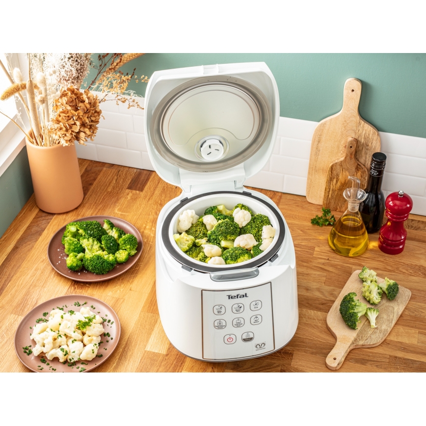 Tefal - Оризовар 8 в 1 EASY COOK 750 W/230 V 5 л бял
