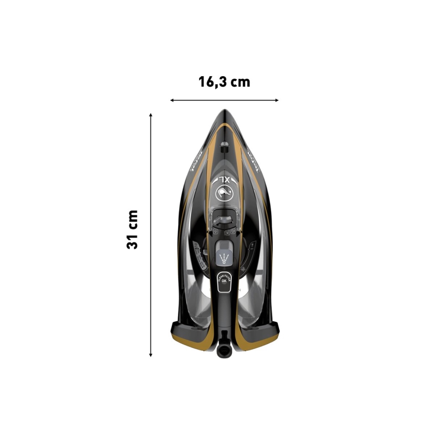Tefal - Парна ютия ULTIMATE PURE 3000W/230V златист/черен