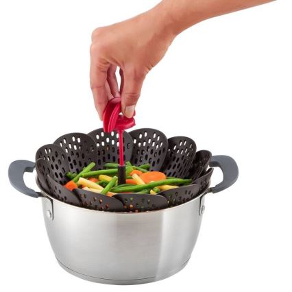 Tefal - Пароварна кошница INGENIO черна/червена