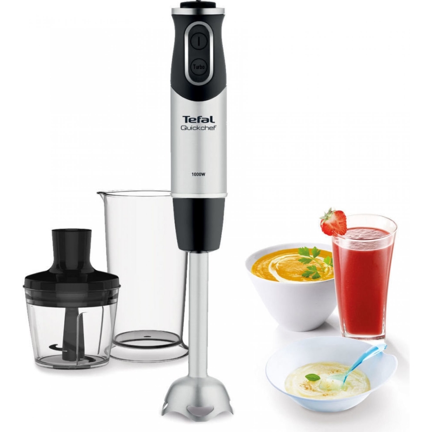 Tefal - Пасатор QUICKCHEF 2в1 1000W/230V матов хром/черен