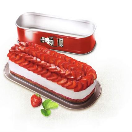 Tefal - Сгъваема овална форма за печене DELIBAKE 30x11 cm червен
