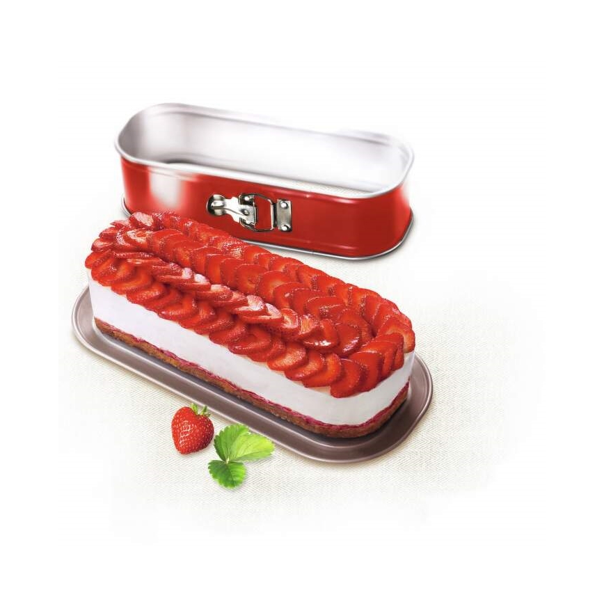 Tefal - Сгъваема овална форма за печене DELIBAKE 30x11 cm червен