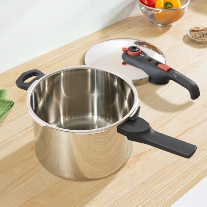 Tefal - Скороварка 6 л SECURE TRENDY + комплект от 5 части INGENIO EMOTION
