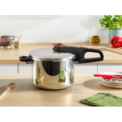 Tefal - Съд под налягане 6 л SECURE TRENDY + комплект от 5 части INGENIO EMOTION