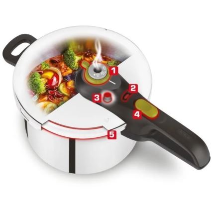 Tefal - Тенджера под налягане 4 l SECURE 5 NEO неръждаем