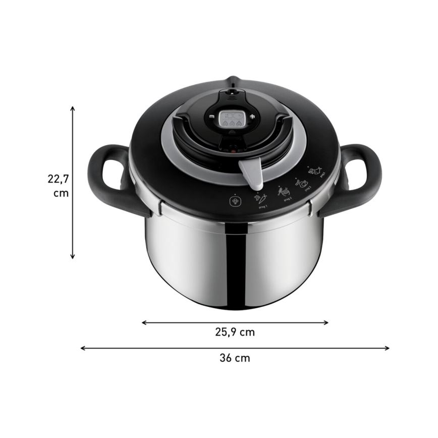 Tefal - Тенджера под налягане 6 l CLIPSO+ CHEF неръждаема стомана