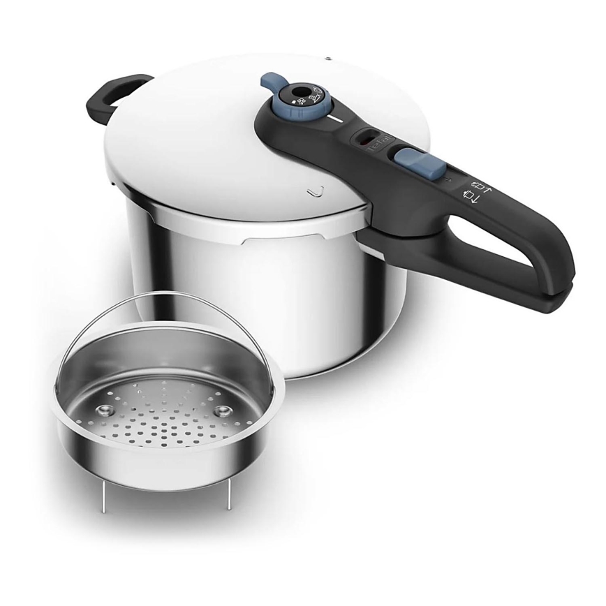 Tefal - Тенджера под налягане 6 l SECURE TRENDY неръждаем