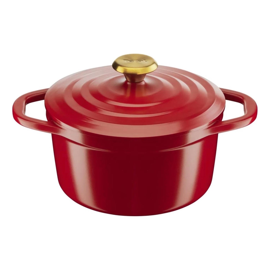 Tefal - Тенджера с капак AIR 20 см червена