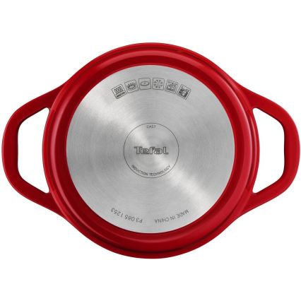 Tefal - Тенджера с капак AIR 20 см червена