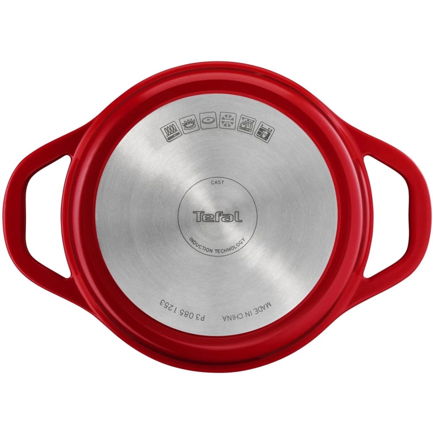 Tefal - Тенджера с капак AIR 20 см червена