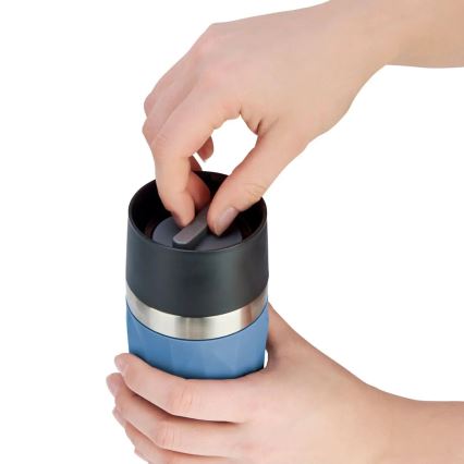 Tefal - Термочаша 300 мл COMPACT MUG неръждаем/син