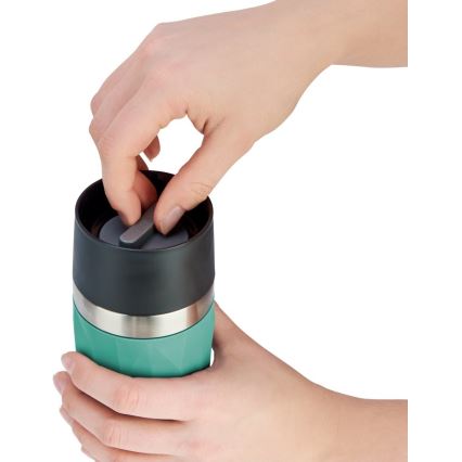 Tefal - Термочаша 300 мл COMPACT MUG неръждаем/зелен