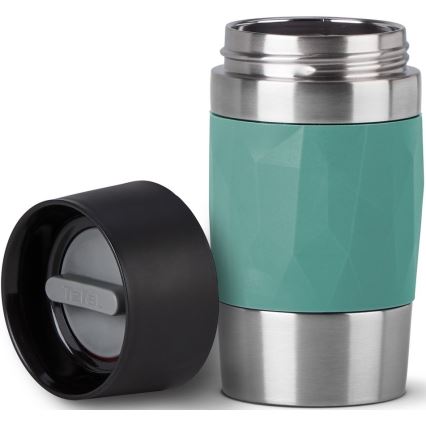 Tefal - Термочаша 300 мл COMPACT MUG неръждаем/зелен