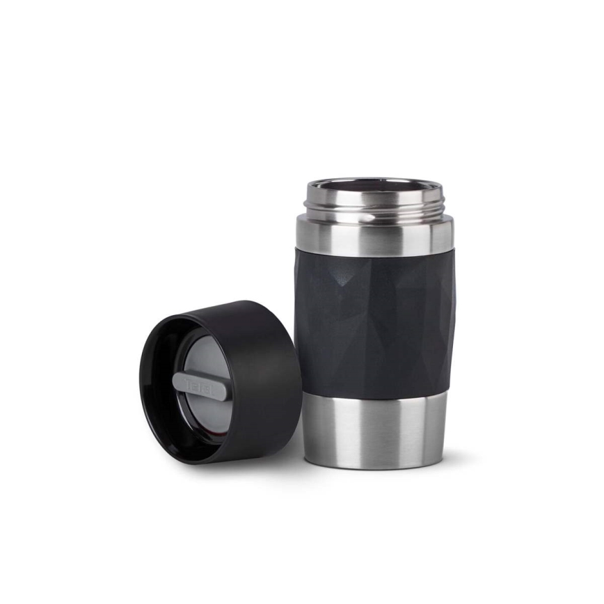 Tefal - Термочаша 300 мл COMPACT MUG неръждаем/черен