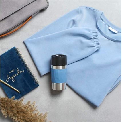 Tefal - Термочаша 300 мл COMPACT MUG неръждаем/син