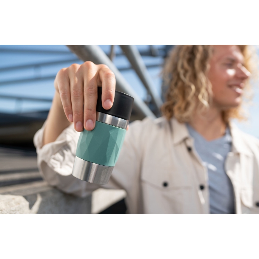 Tefal - Термочаша 300 мл COMPACT MUG неръждаем/зелен