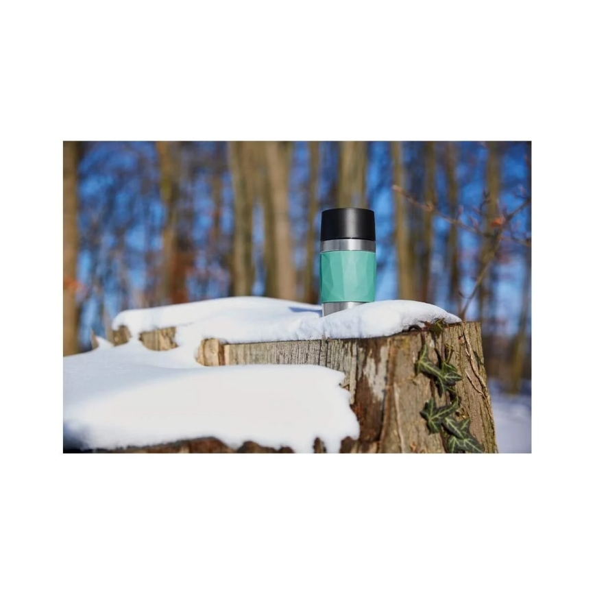 Tefal - Термочаша 300 мл COMPACT MUG неръждаем/зелен