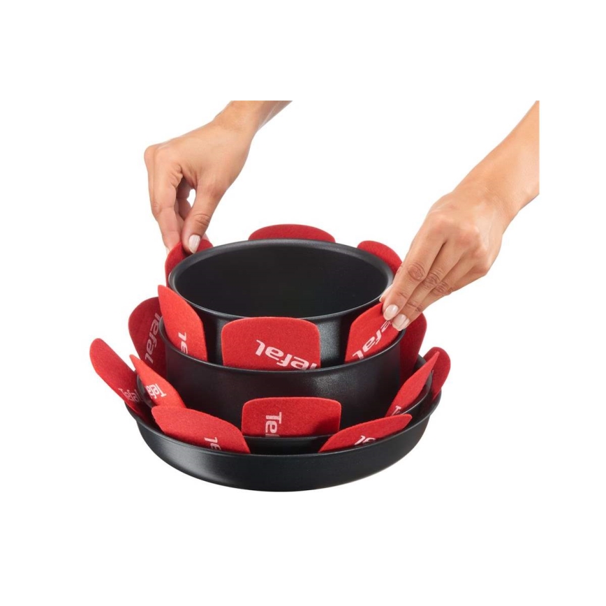 Tefal - Тиган protector комплект 4 бр. INGENIO червен