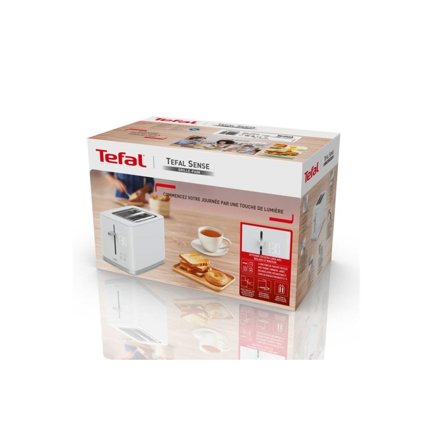 Tefal - Тостер с два отвора SENSE 850W/230V бял
