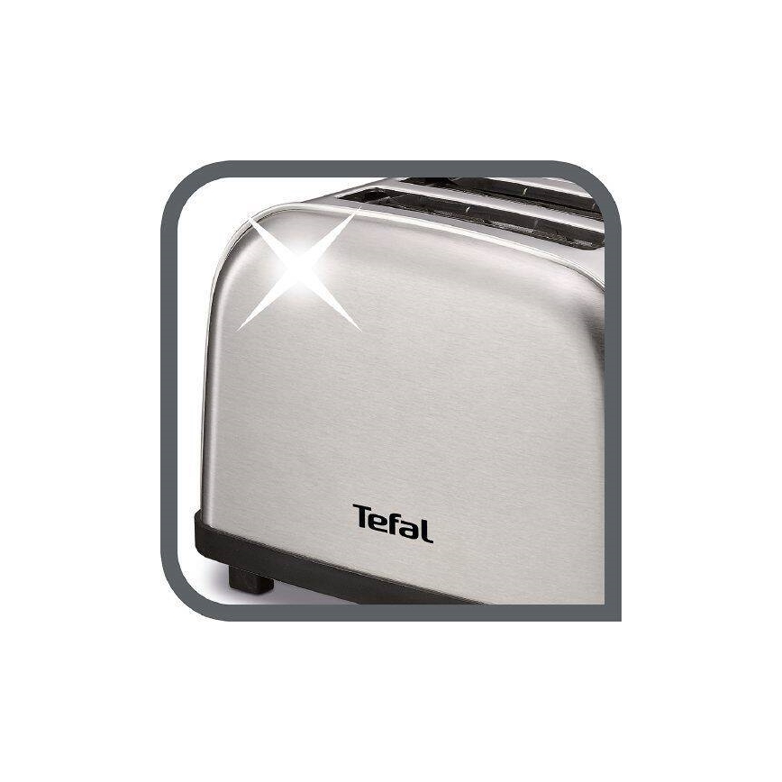 Tefal - Тостер с два отвора ULTRA MINI 700W/230V матов хром