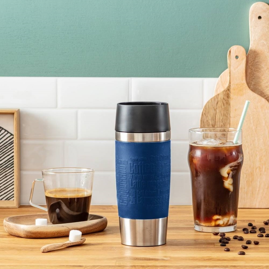 Tefal - Туристическа чаша 360 мл TRAVEL MUG неръждаем/тъмносин