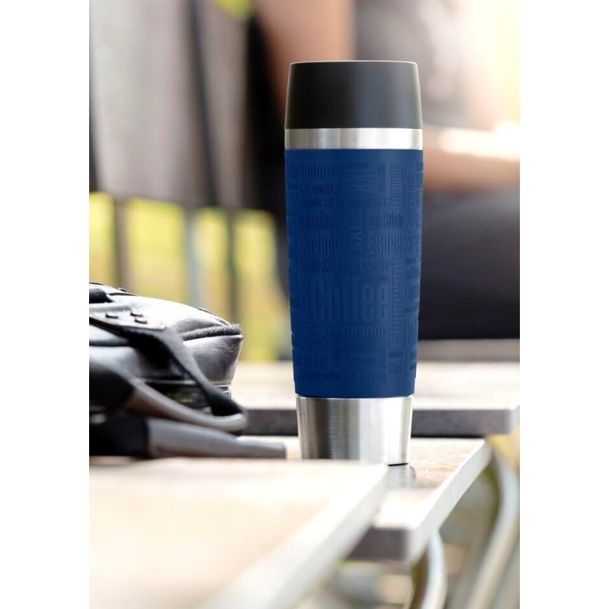 Tefal - Туристическа чаша 360 мл TRAVEL MUG неръждаем/тъмносин