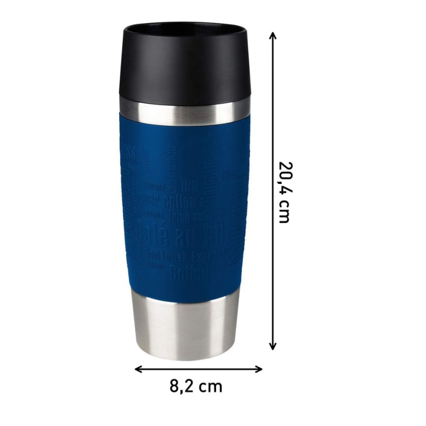 Tefal - Туристическа чаша 360 мл TRAVEL MUG неръждаем/тъмносин