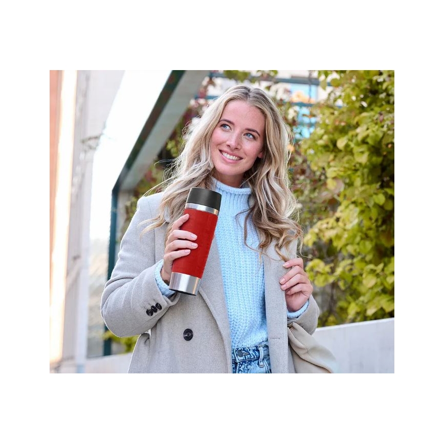 Tefal - Туристическа чаша 500 мл TRAVEL MUG неръждаем/червен